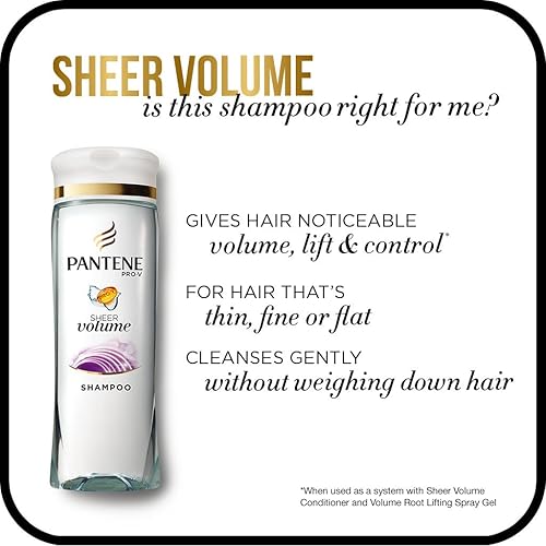 Miniatura 3 de Pantene Champú de volumen transparente de 12.6 onzas líquidas