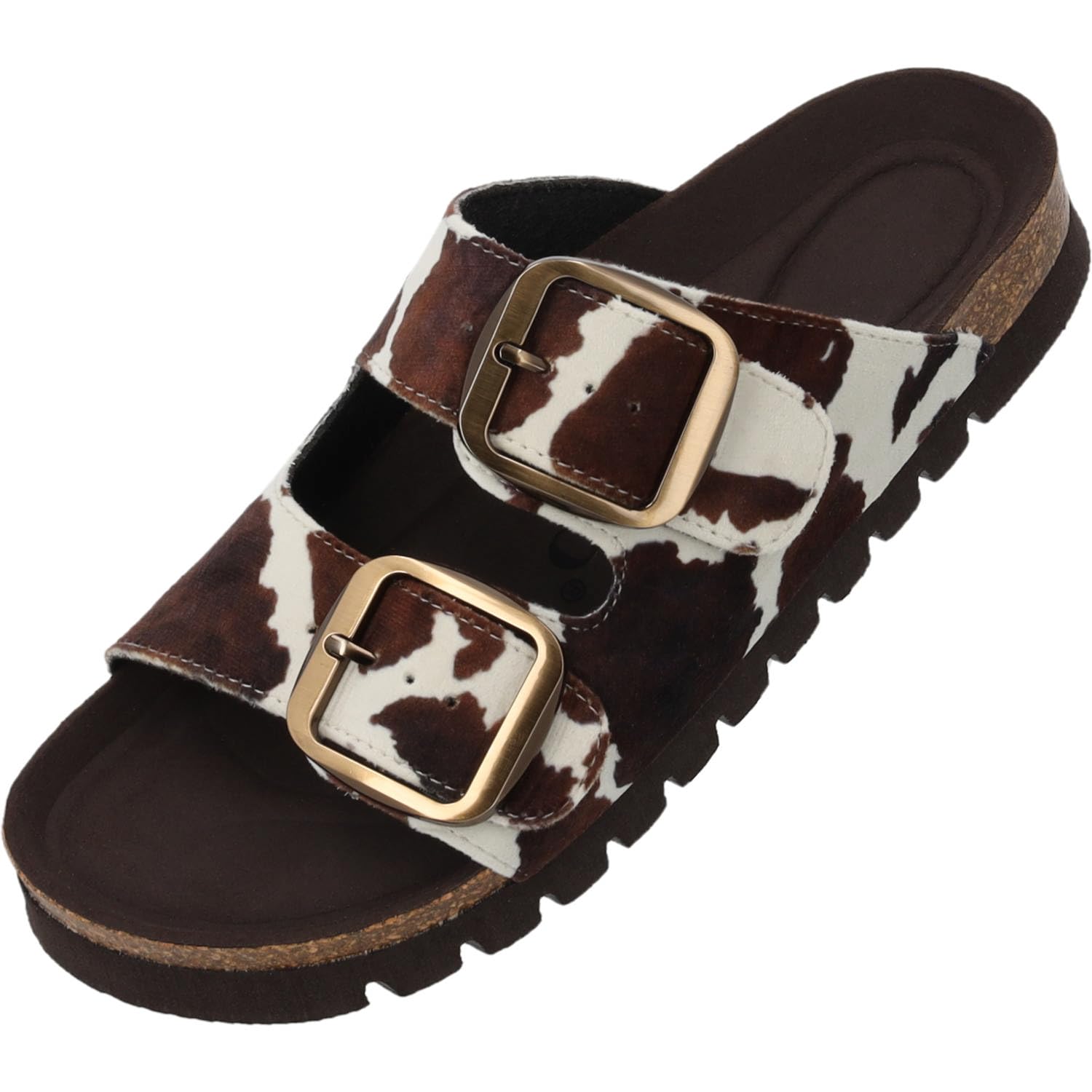 Palado Damen Pantoletten Korfu MP Western - Sandalen Made in Spain - elegante Hausschuhe mit Kork-Fußbett - modische Sommerschuhe