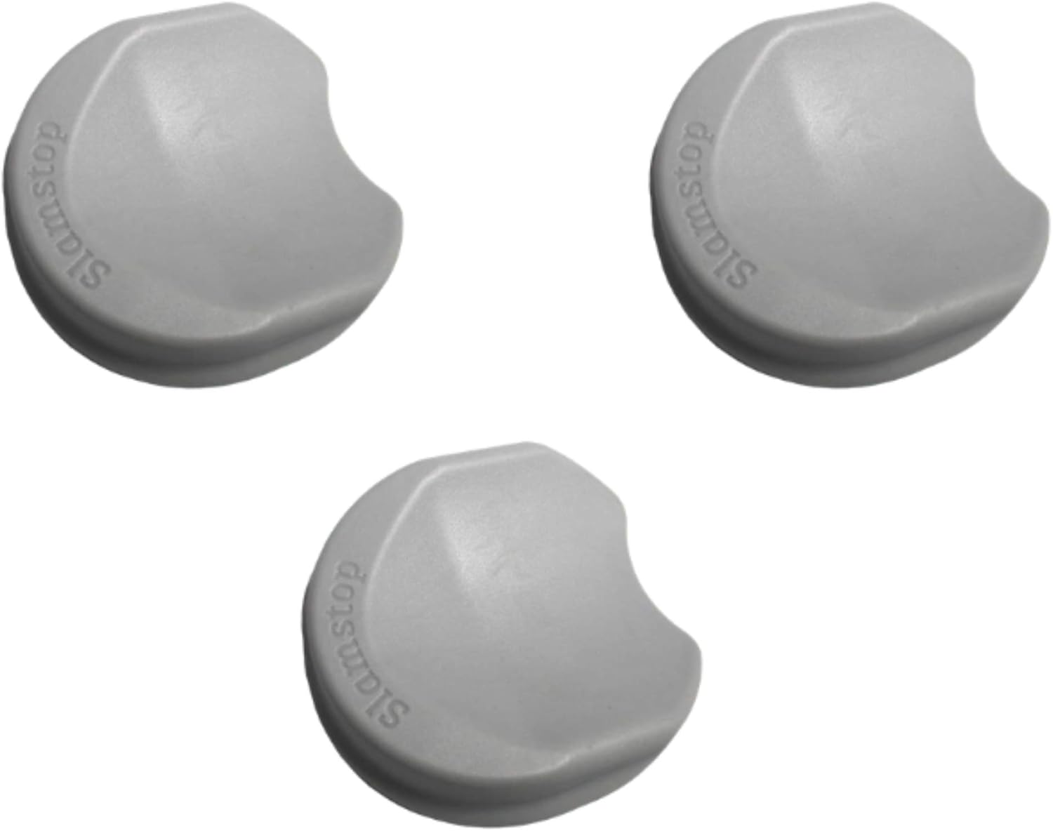SlamStop Door Stopper Stops Slamming Doors by Wedging Door Open (3 Pack, Beige)