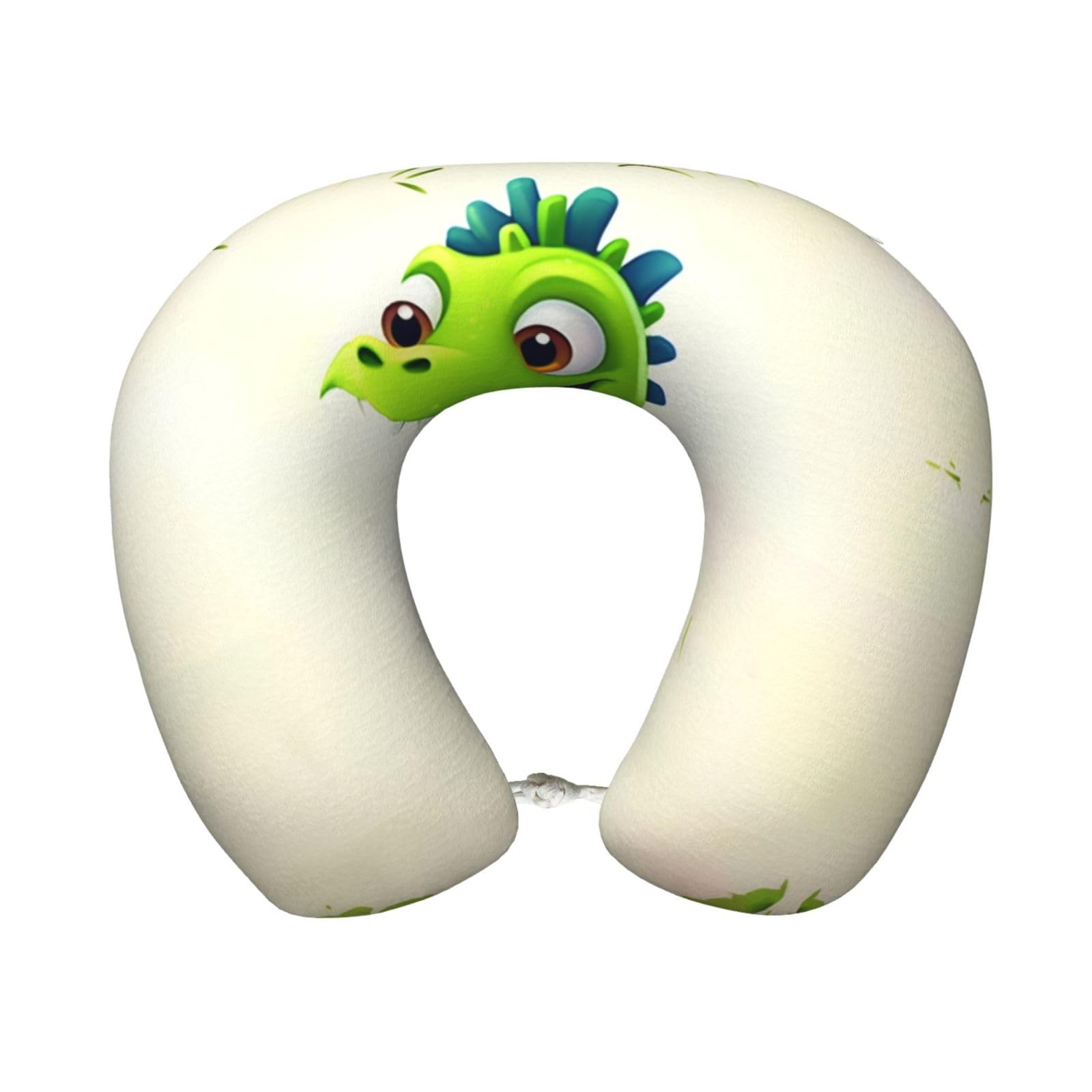peiyeety Cute Dinosaur Travel Pillow Memory Foam - Comfortable U Shape Neck Pillows for Sleeping, Neck and Head Support Portable Airplane Pillow Adjustable Flight Pillow, Washable Cover