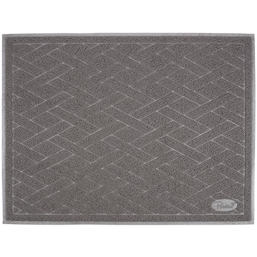 Image of Pawkin Cat Litter Mat, Jumbo XX-Large, 4x3 Feet, Fits Two Litter Boxes or Extra Coverage for One Box, Gray