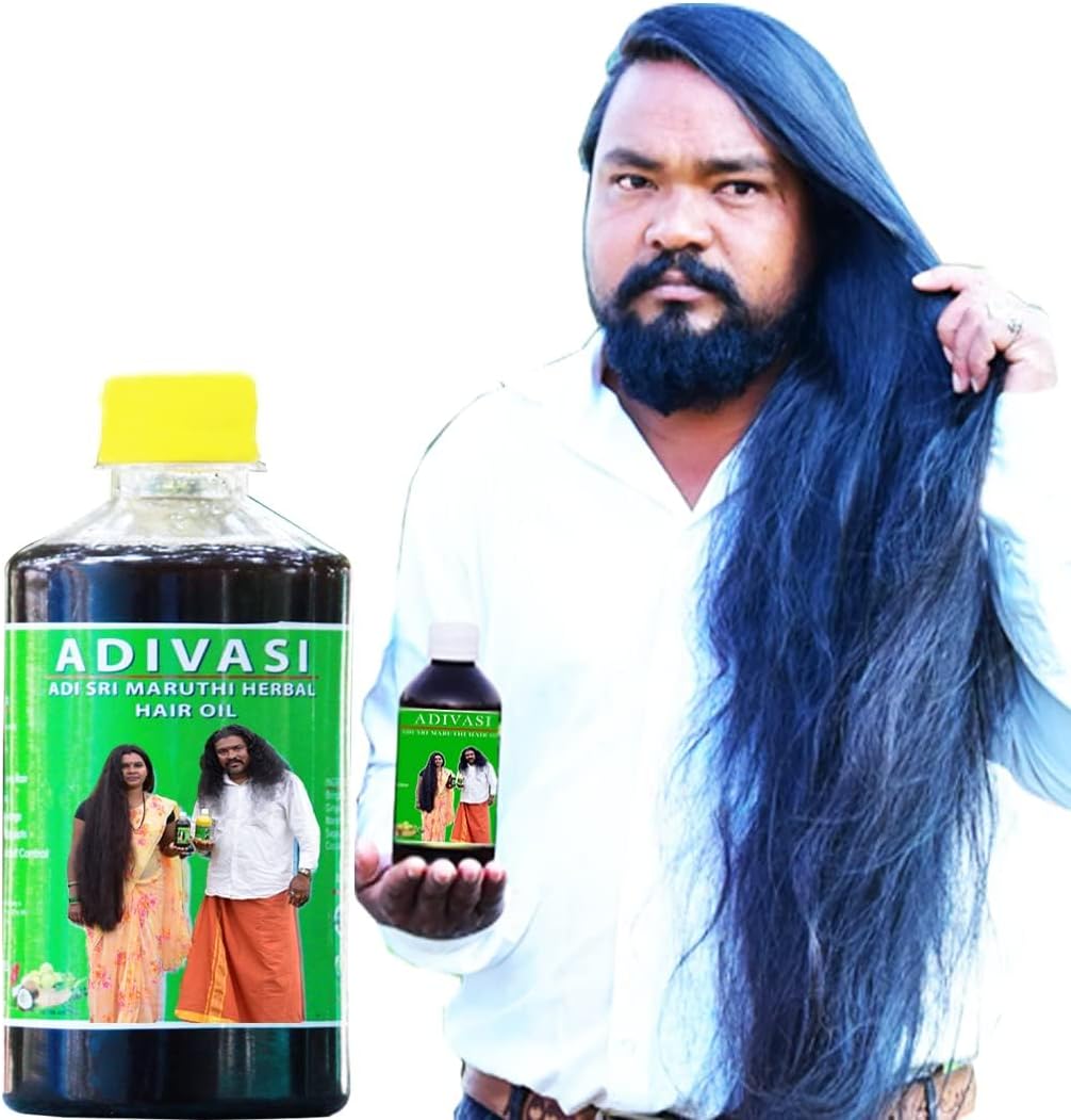 Adi Sri Maruthi Adivasi Herbal Hair Oil 250ml (Basically Made By Pure Adivasi Ayurvedic Herbs)