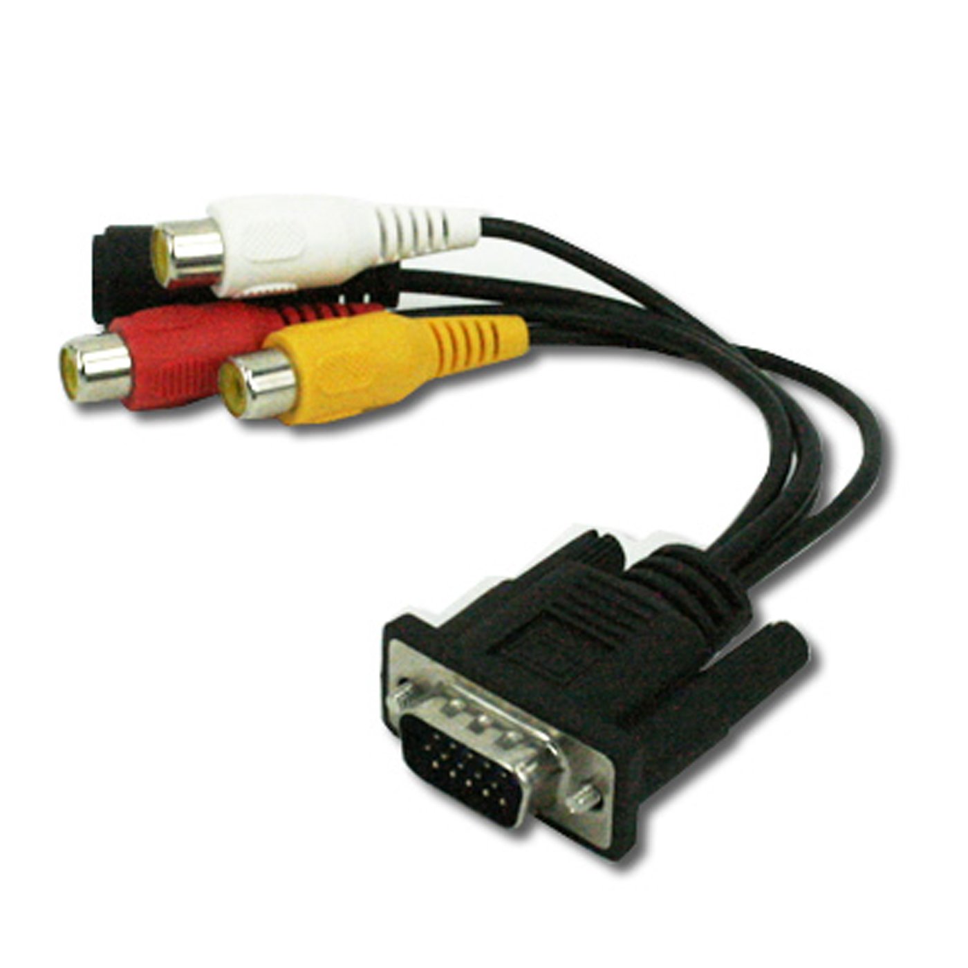 Adaptateur VGA Vers RCA Et S-Vidéo – Câble Convertisseur 20 Cm Pour PC Vers TV (cuivre Pur, PVC)