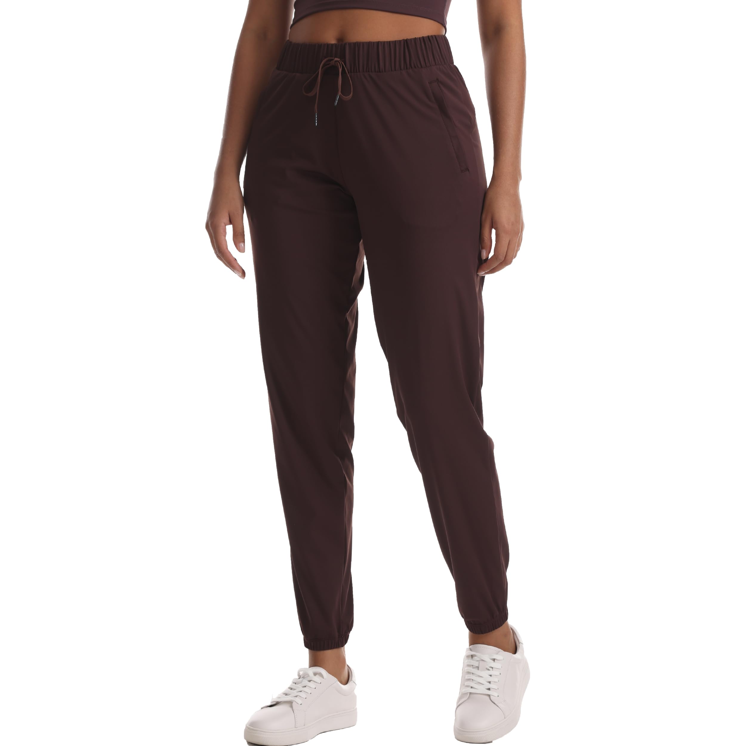 Haowind Women's High-Stretch Workout Joggers with Zipper Pockets | Lightweight, Moisture-…