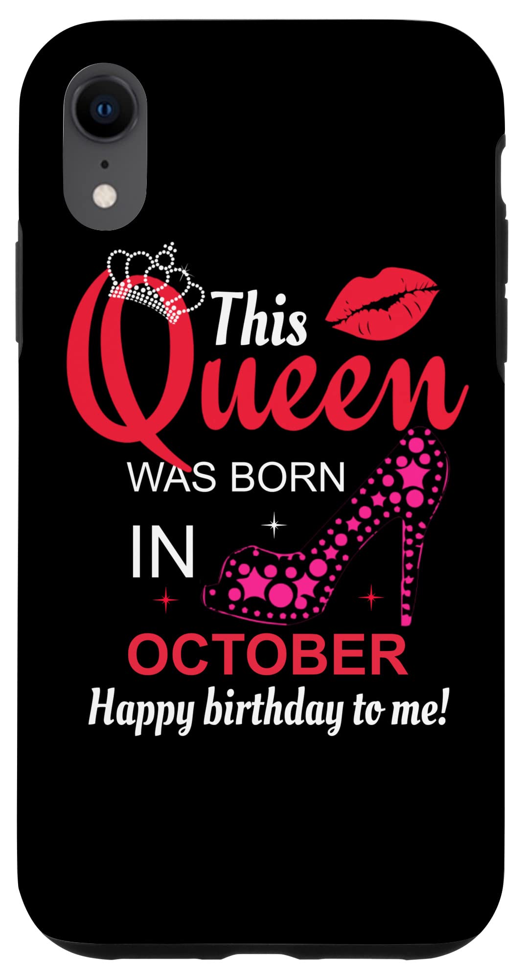 Amazon.com: iPhone XR This Queen Was Born in October Sexy Lips Kiss Case :  Cell Phones & Accessories