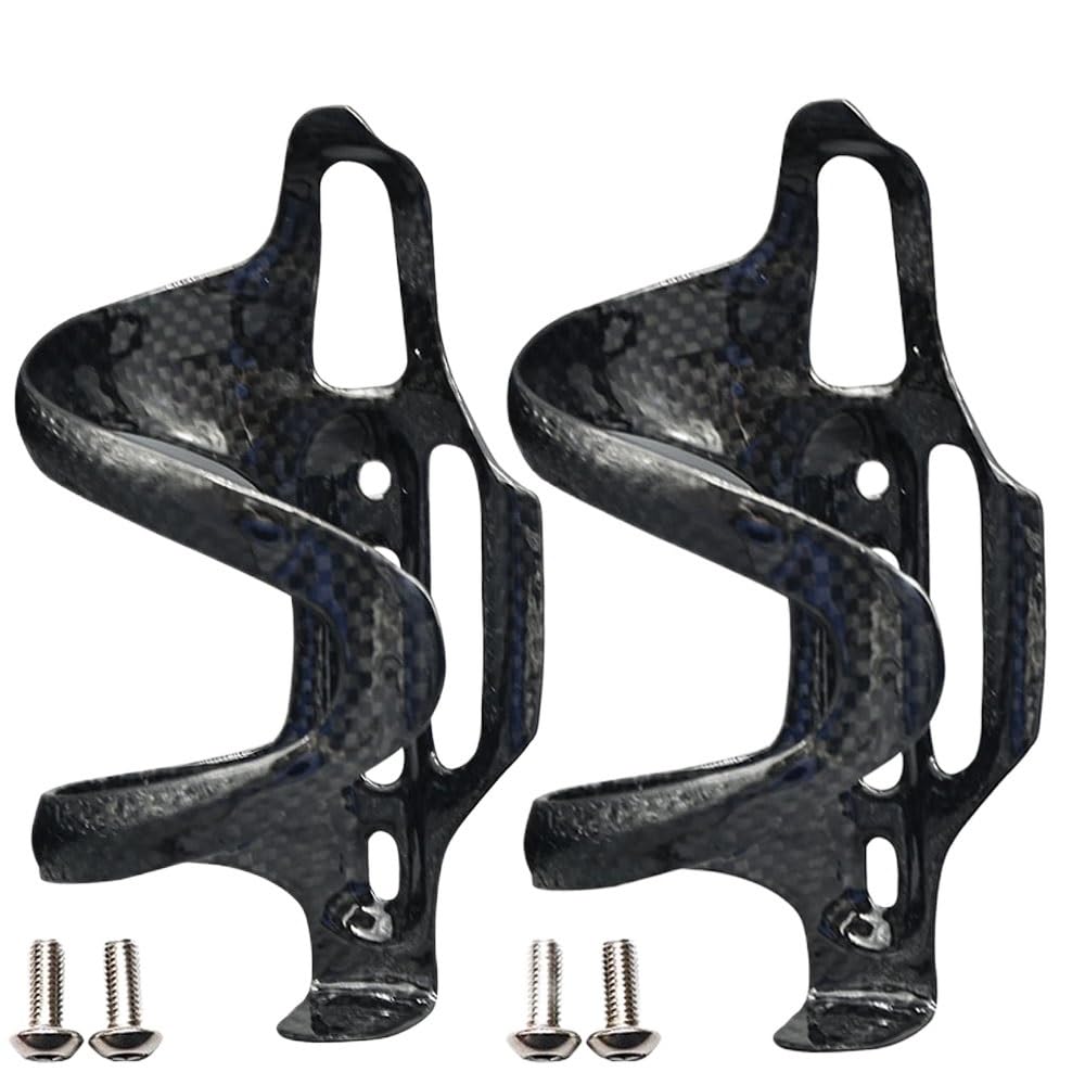 Fahrrad Flaschenhalter Seitlicher Zugtyp Ultraleichter Vollcarbon-Fahrrad-Wasserflaschenhalter Fahrrad-Getränkehalter Leichtgewicht for MTB Mountainbike Rennrad Fahrrad GeträNkehalter(Glossy 2pcs)