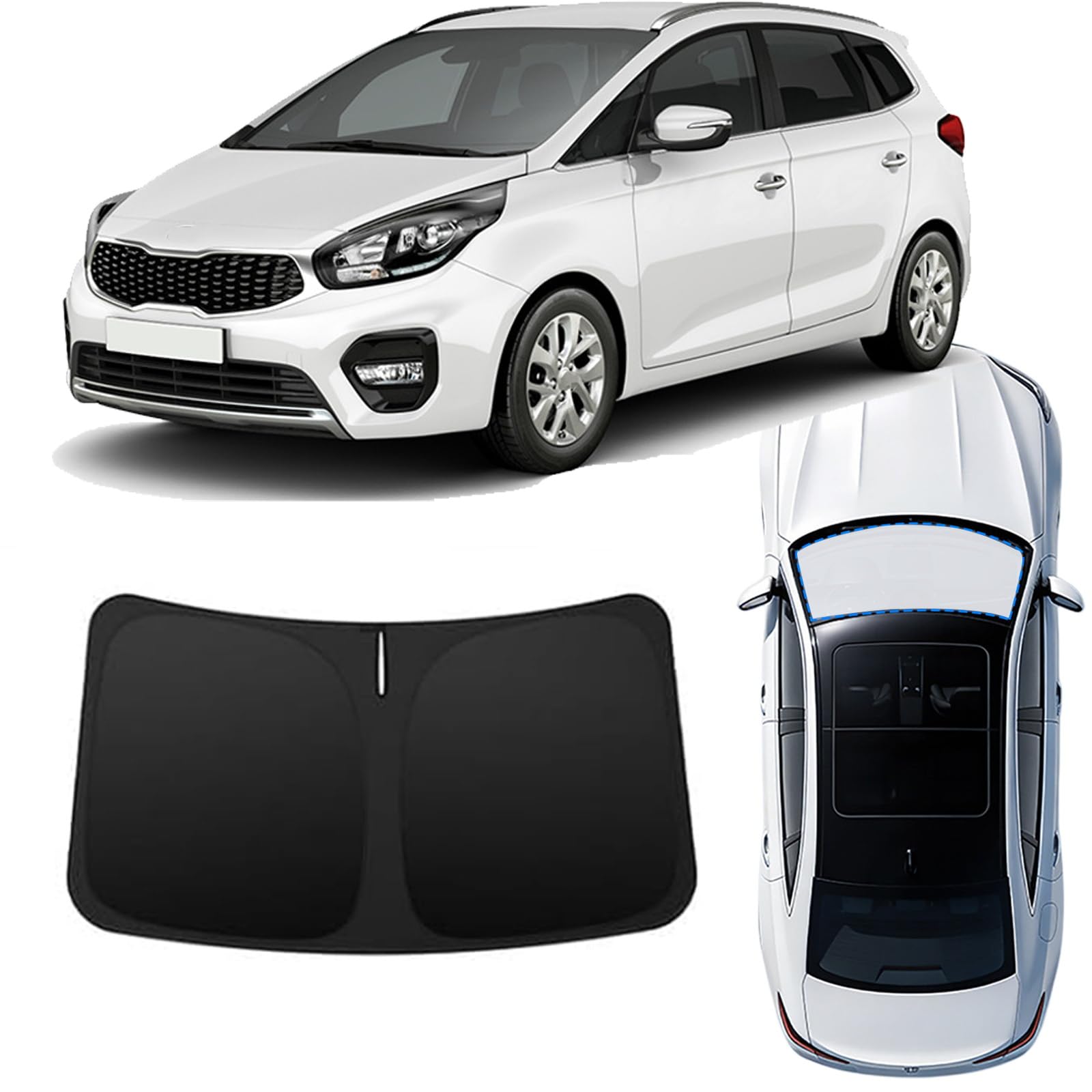 Pare Soleil Voiture Intérieur Kia Carens Anti Chaleur Rideaux Magnétiques