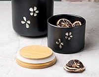 Vista 4 de Tarro de cerámica retro con tapa de madera