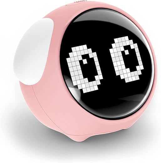 Kids Alarm Clock, Dual Alarm Setting, Adjustable Brightness Night Light, Voice review image