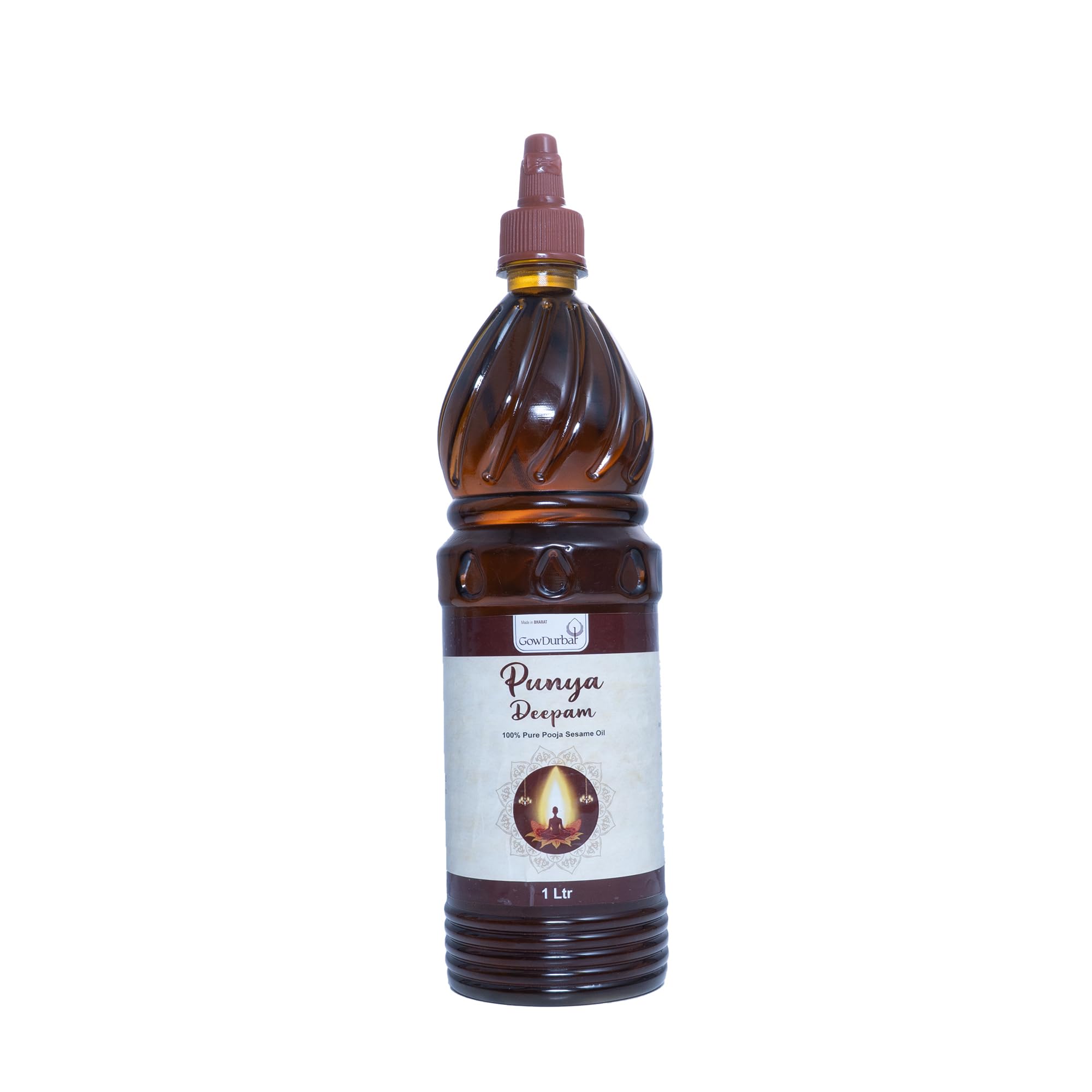 GowDurbar Punya Deepam Oil | Lamp Oil 1L [Pack of 1] | Inspired From Vedas & Puranas | Sacred Aroma for Spiritual Rituals | 100% Natural & Pure Pooja Oil | For Worship & Wellness