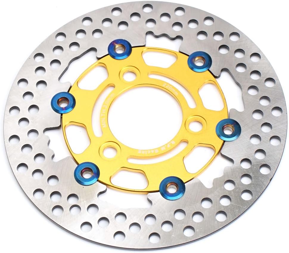 220mm Rpm Disc Brake Motorcycle Front Rear Caliper Rotor Disks Streetbike Bike Fit For Nmax Xmax Scooters Niu(Gold)