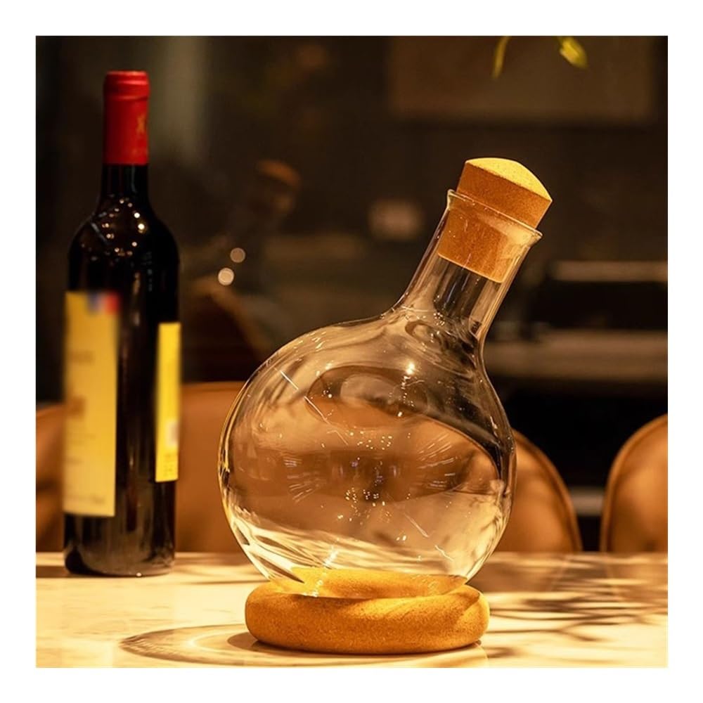 birene Carafe Distributeur de vin Rouge à Gyroscope Rotatif créatif en Cristal de Haute qualité for la Maison(2000ml)