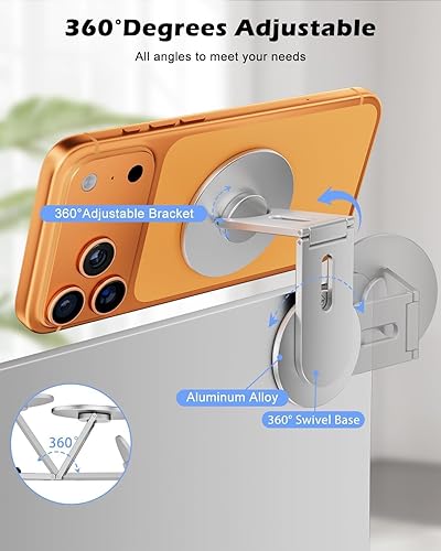 Miniatura 7 de CloudValley Soporte magnético para teléfono portátil, soporte portátil oculto plegable para iPhone 17/16/15/14/13 y todos los teléfonos, abrazadera