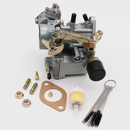 Miniatura 9 de KIPA Carburador para VW Beetles Super Beetles 1971-1979 motor de doble puerto de 1600 cc de 12 V choke eléctrico 34 PICT-3 Volkswagen Bug Bus Thing