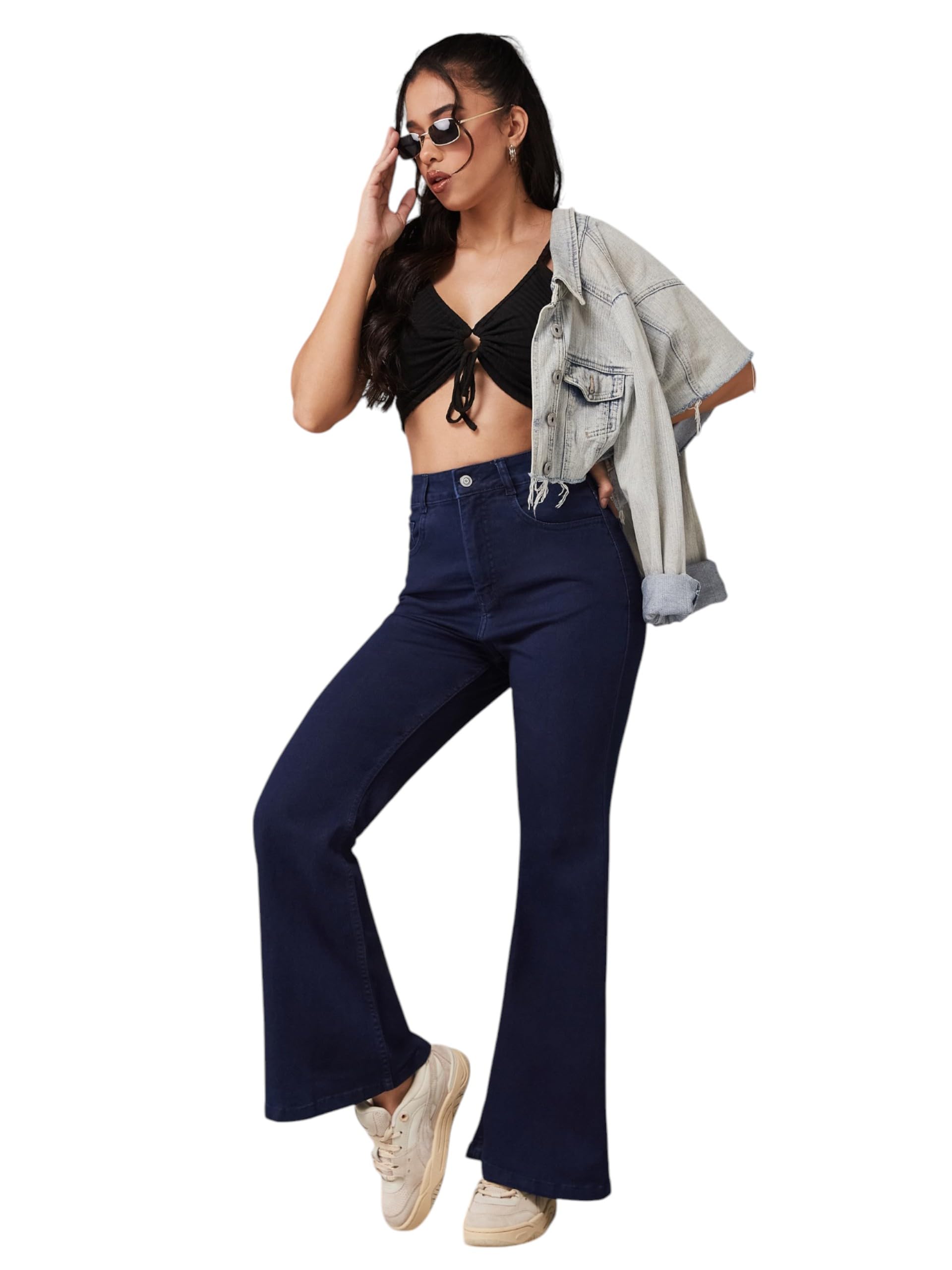 Jean taille haute extensible Dolce Crudo galbe sans comprimer