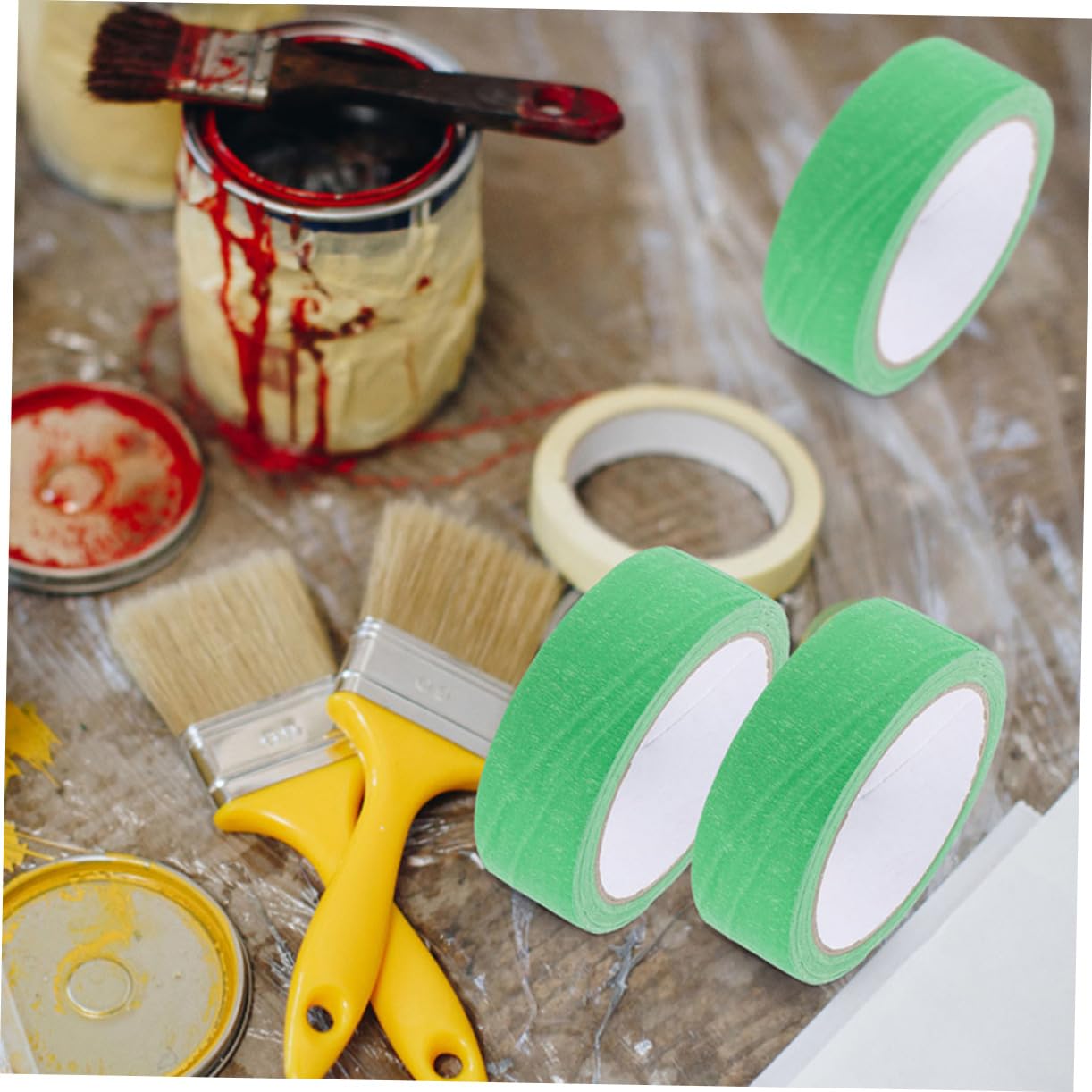 TEHAUX 12rollen Masking Tape Farbige Kreppbänder Abdeckband Für Malerarbeiten Bastelprojekte Klebeband Ohne Rückstände Vielseitig Einsetzbar Für Wände Und Fahrzeuge