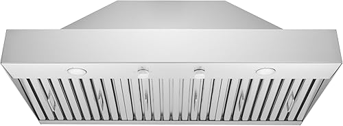 Miniatura 11 de Hauslane Campana extractora Serie Chef R100 Campana extractora empotrada/empotrada de 30 pulgadas | Acero inoxidable compacto | Extractor de cocina