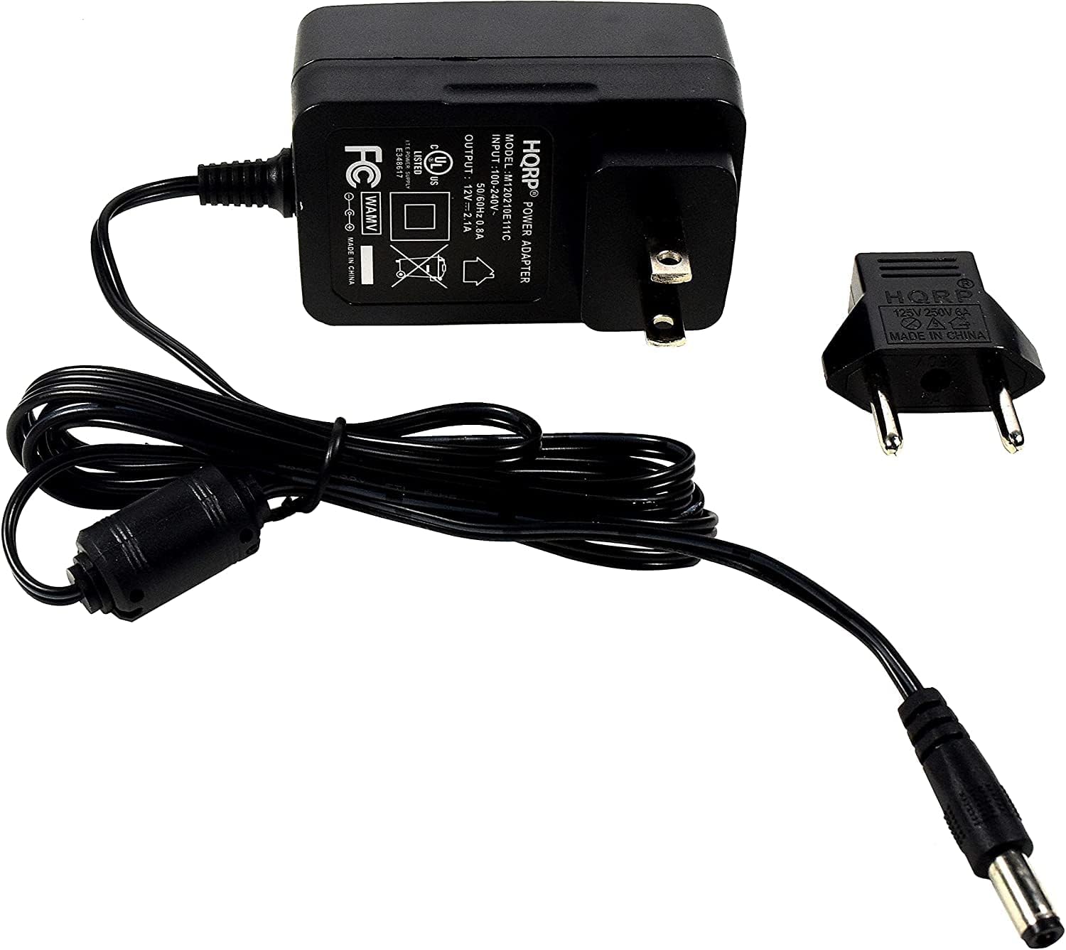 HQRP 12V AC Adapter / 12-Volt Adaptor Compatible with Jim Dunlop ECB005 Replacement fits Rockman Guitar Ace, Metal Ace, Bass Ace Headphone Amplifier [UL Listed] Plus HQRP Euro Plug Adapter
