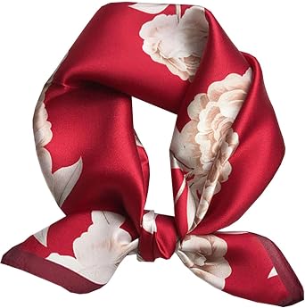 Saiusloa Neck Scarf For Womens Silky Head Scarves Hair Bandanas Square Scarf Fashion Accessories lightweight