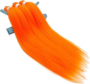Color Orange Braiding Hair Pre Stretched Synthetic Colored Hair