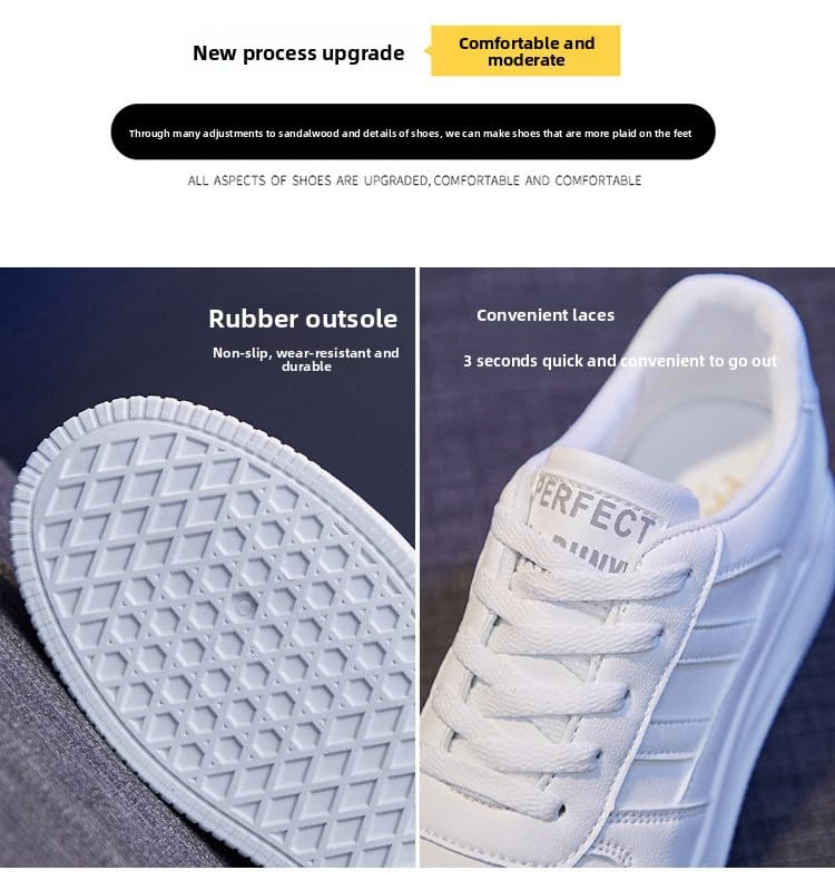 Comfortable and Breathable Wholesale Student Flat White Shoes Light Breathable Sports Board Shoes Women Street Shot Internet Celebrity Women Thick-Soled Muffin4