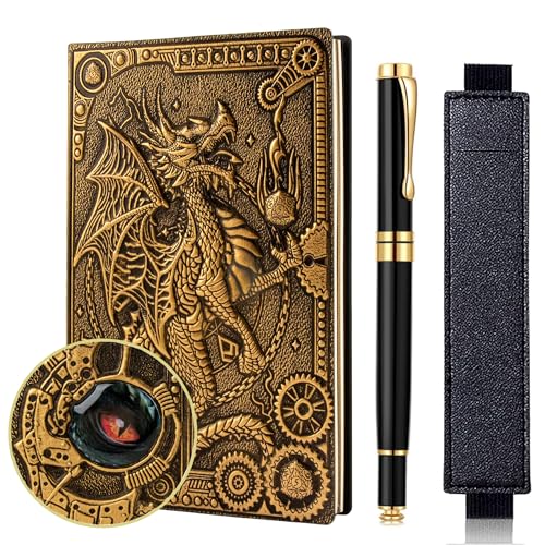 Carnet DND avec motif dragon volant, une idée cadeau vintage originale pour les fêtes