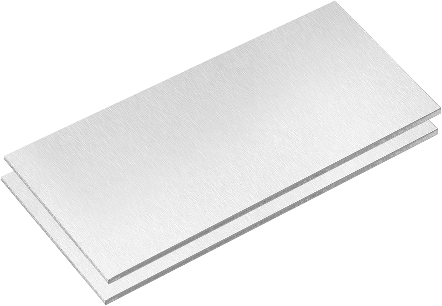 sourcing map 2Pcs 6061 Aluminum Sheet, 150mm x 75mm Rectangle Aluminum Plate 3mm Thick Flat Metal Stock for Industry Welding Crafting