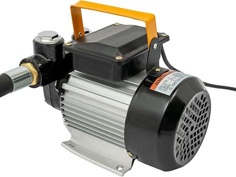 Self Priming Oil Transfer Pump, 110V 550W Electric Oil Extractor Pump Kit, 60L/min Fuel/Diesel Kerosene Biodiesel Pump with Nozzle, 2M Oil Inlet Hose & 4M Oil Outlet Hose, For Vehicles Farms