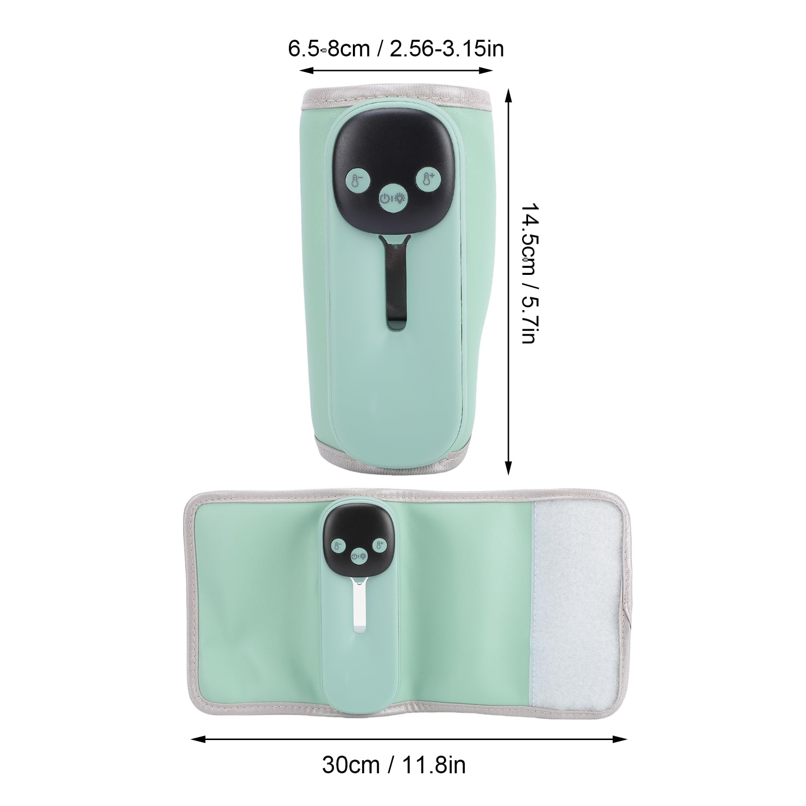 Fockety Pieno più Caldo, 11 Controllo a Temperatura più Veloce Riscaldamento del per Neonati con Luce Notturna, Display Digitale Display USB Warder Bottiglia Ricaricabile per il (GREEN)