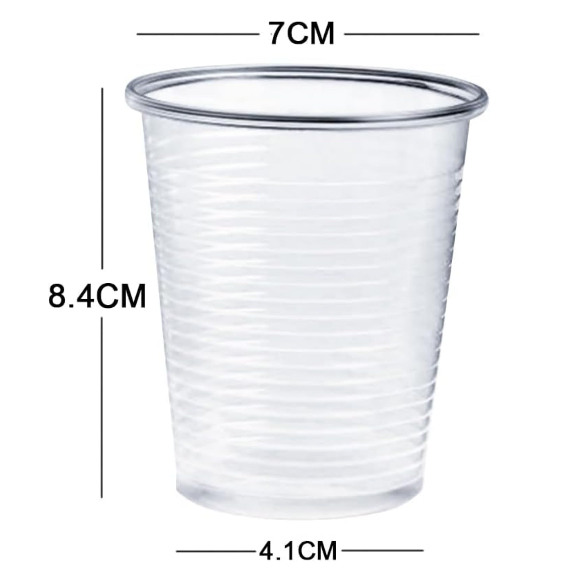 Hermes Shop - 1000 Bicchieri Plastica Trasparenti 200 ml Usa e Getta - Per Acqua e altre Bevande - (10 conf. da 100 Pezzi)