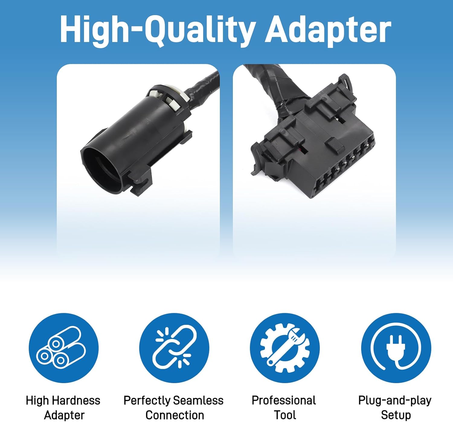 OBD2 Diagnostic Adapter Compatible with Diagnostic Service Analyzer v90, OBD2 Diagnostic Tool Cable Connector Harness for Bobcat, 2Pcs Black