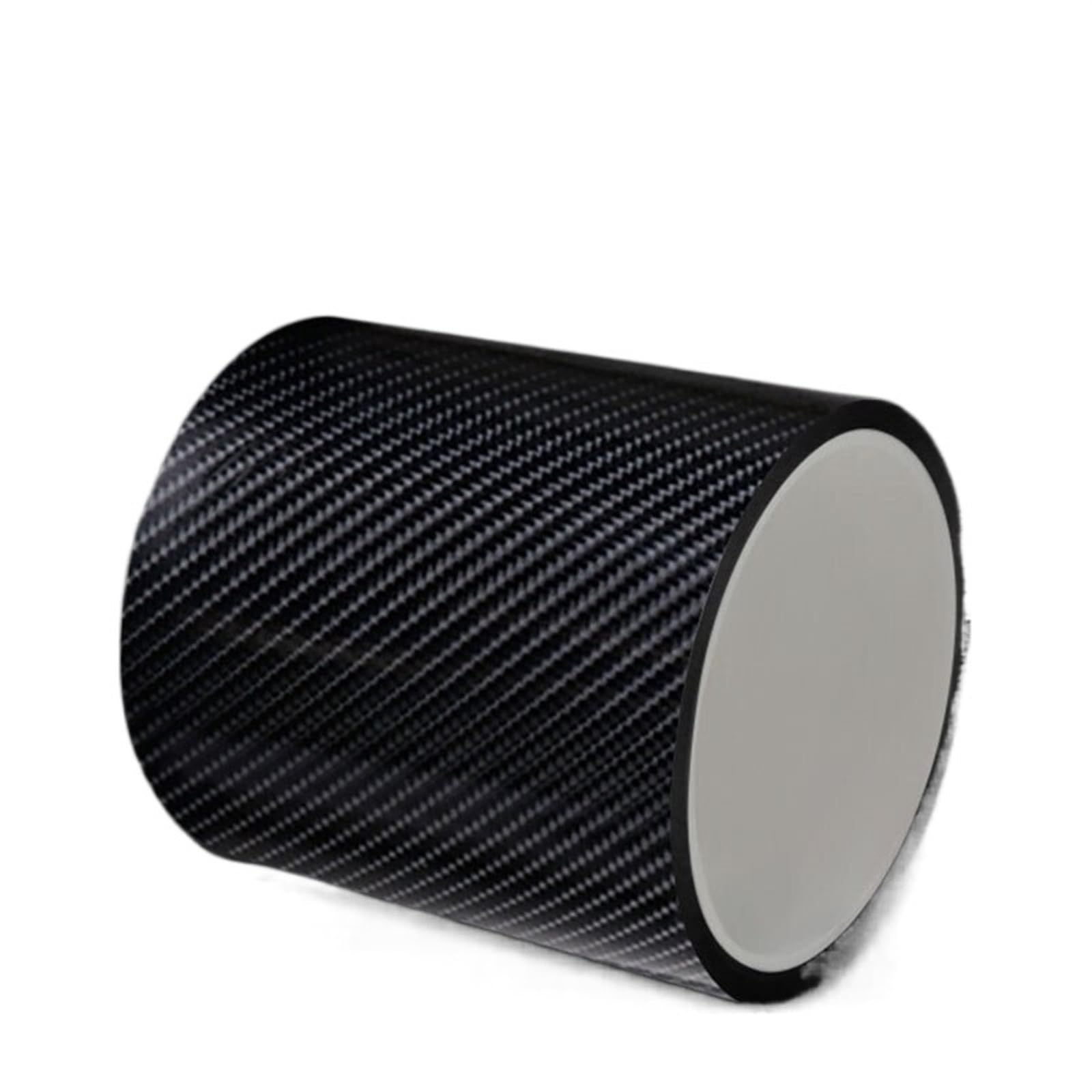 Protector de Parachoques de Coche Pegatinas para Coche con diseño de Fibra de Carbono en Color Negro Brillante Resistentes al Agua 3D/6D de Fibra de Carbono, para Parachoques de Puerta(10cm,10m)