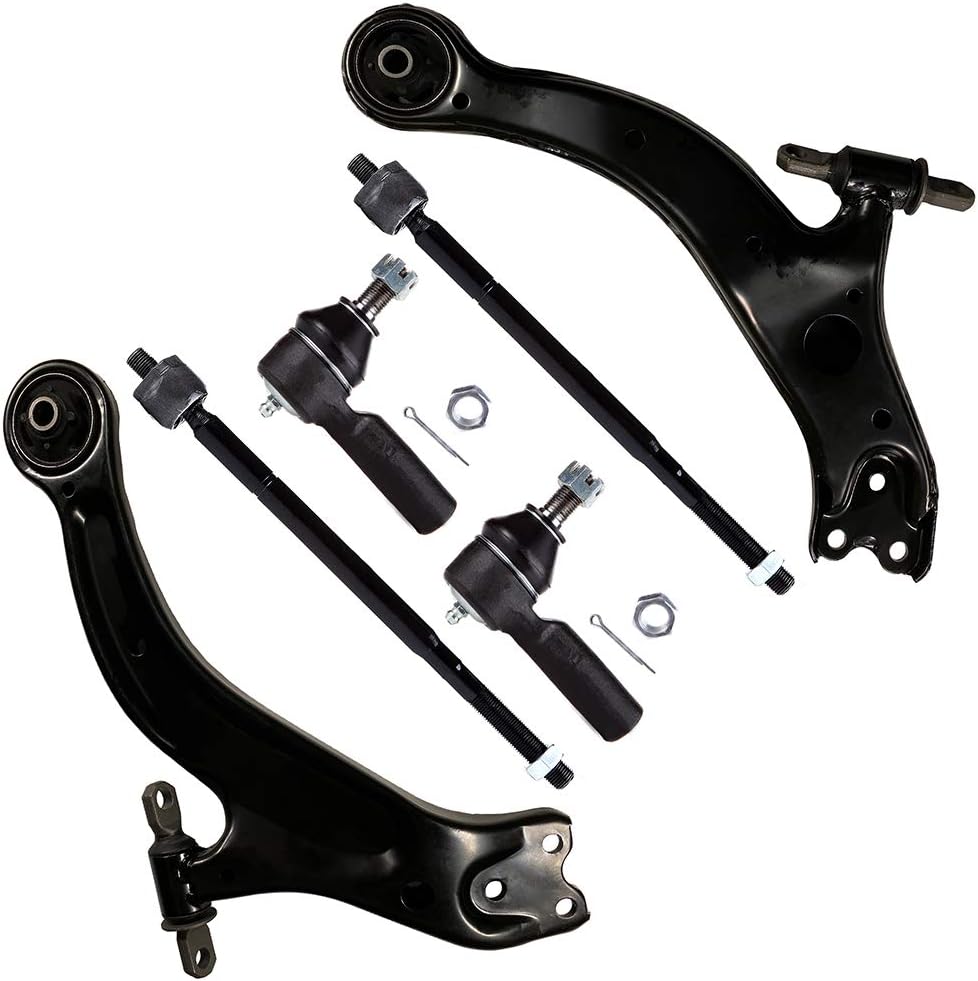 SCITOO 6pcs Front Suspension Kit Lower Control Arm And Ball Joint Inner Outer Tie Rod End Replacement For 1998-2004 For Toyota Avalon 1998-2003 For Toyota For Sienna 1999-2003 For Toyota Solara