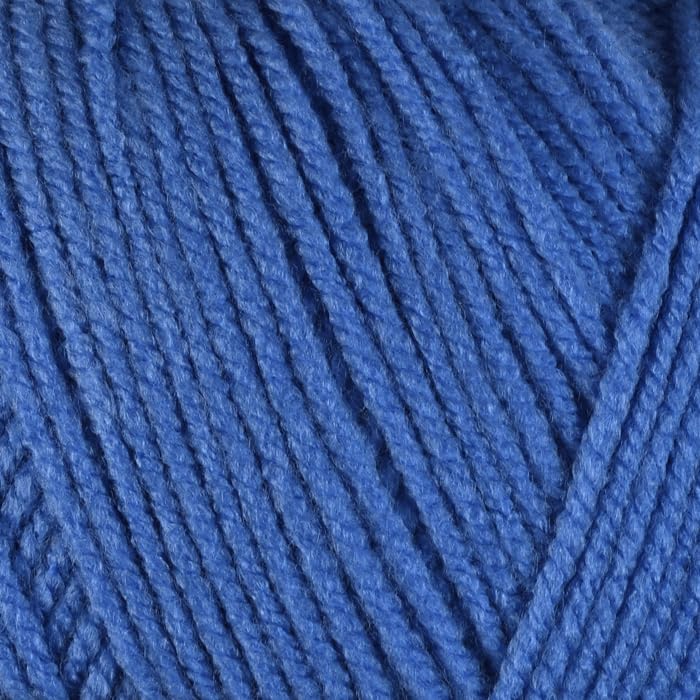 WoolCraft Acrylic Aran 400g Knitting & Crochet Yarn, Great Value 100% Acrylic Yarn, Choose from 25 Shades, 800 Metres, 400g Balls, Single Ball, Saxe