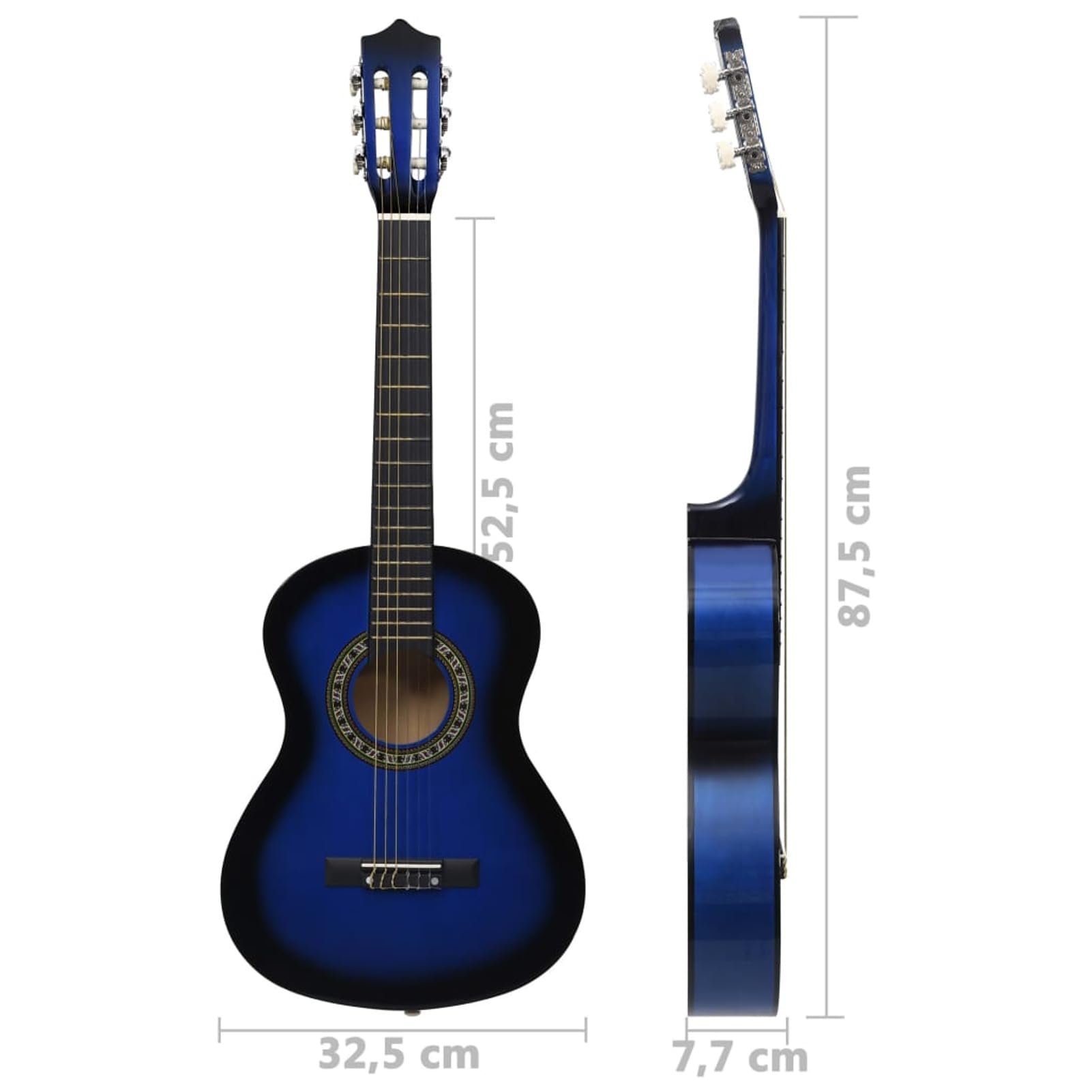 Chitarra Classica per Principianti e Bam bini Blu 1/2 34",Arte e Svago,Hobby e Arti Creative,Strumenti Musicali,Strumenti a Corda,Chitarre-70124