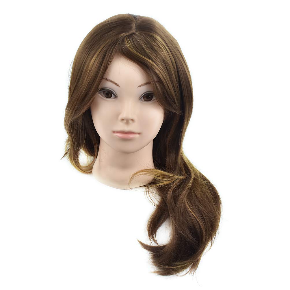 Cabeza de maniquí de entrenamiento para cosmetología profesional, con enganche