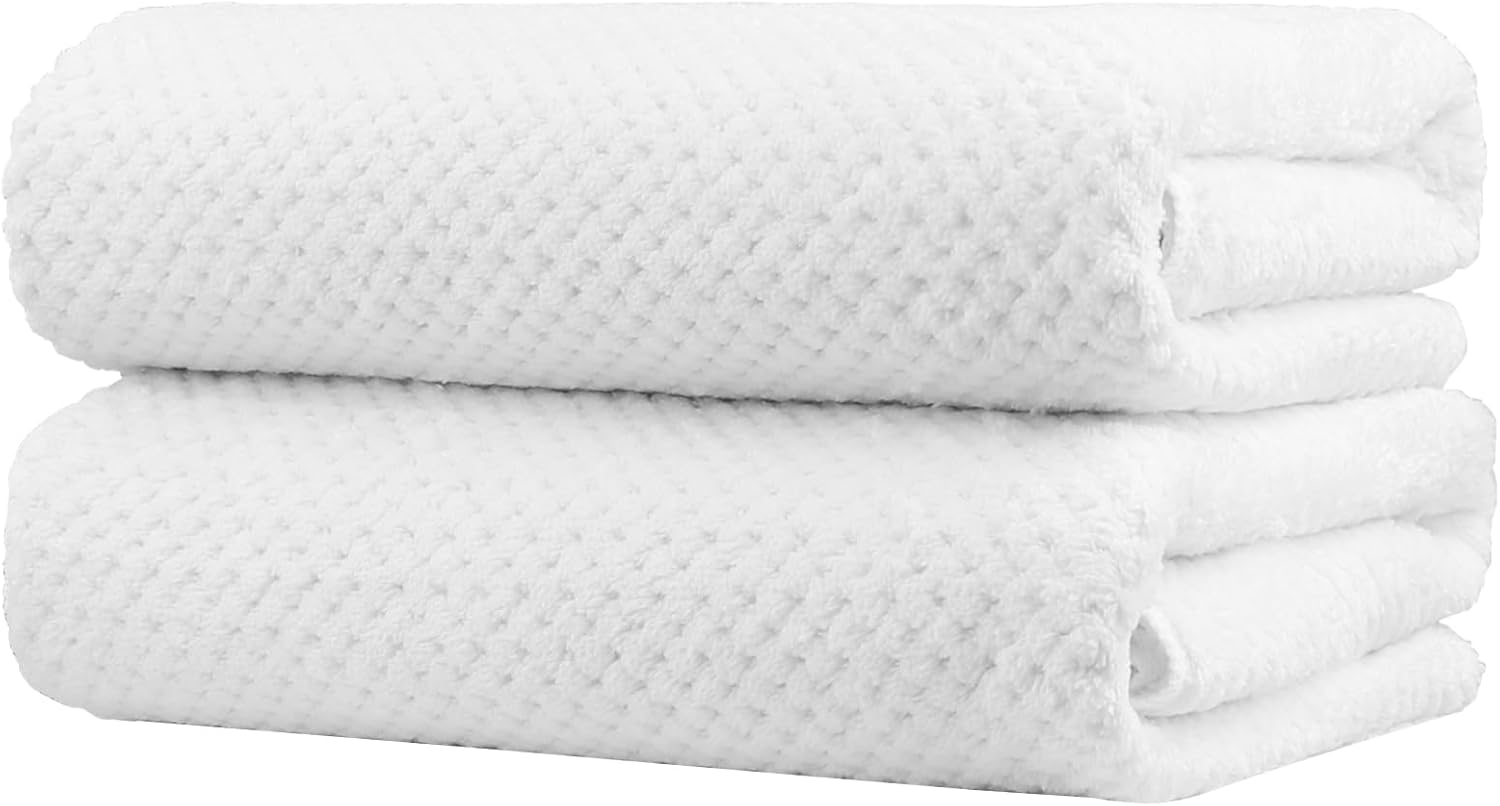 HOMEXCEL Bath Towel Set Pack of 2, Microfiber Ultra Soft Highly