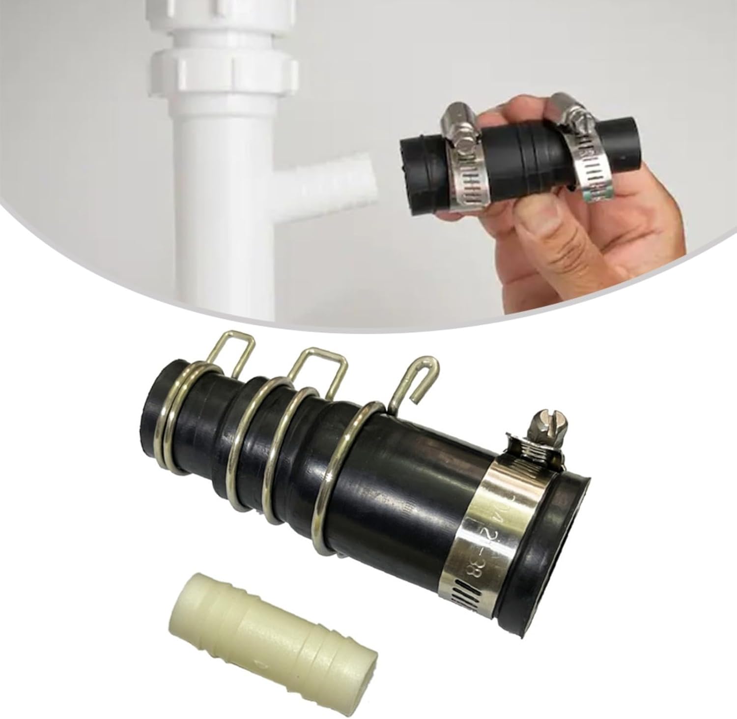 Garbage Disposal Drain Hose Connector Pipe Connecting Adapter Reducer