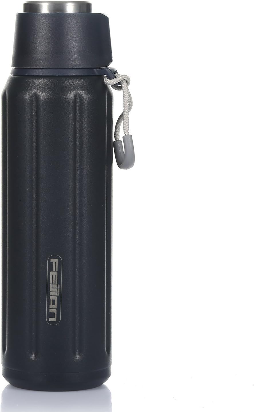 FEIJIAN Insulated Water Bottles with Handle,Stainless Steel Metal Water Bottles Keep Cold with BPA Free, Double Walled Vacuum,No Leak, Best Temperature Contral to Keep Drink Hot or Cold,20 oz