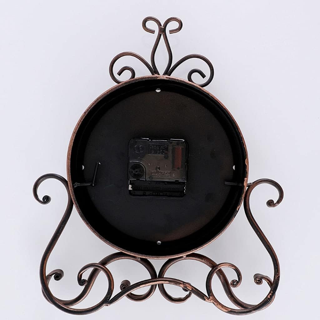 Retro Clock Mute Desk Clock Home Living Room Bedroom Decoration Desk Clock Desktop Ornaments Small Desk Clock 11.02 Inches Table Clock