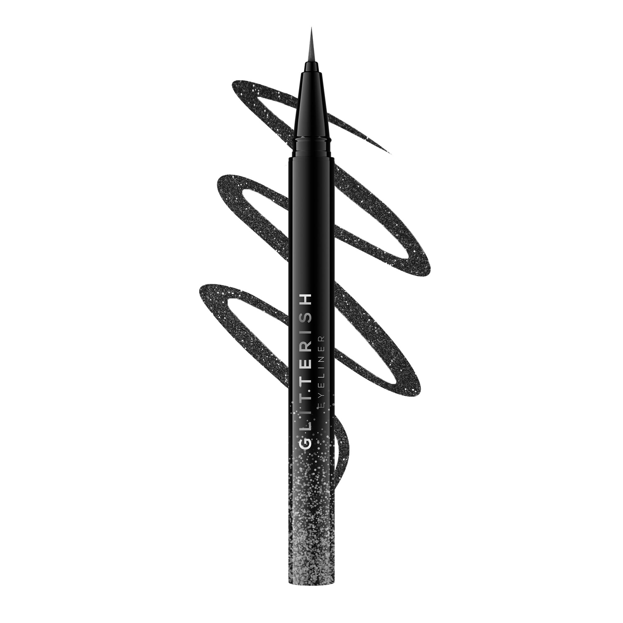 RENEE Glitterish Eyeliner - Black, Metallic Pay-Off, Multi-Dimensional Shine | Waterproof, Smudge-Resistant, Shimmery Finish | Precise Application Brush, Quick Drying | Long-Lasting, 0.6Ml-image-5