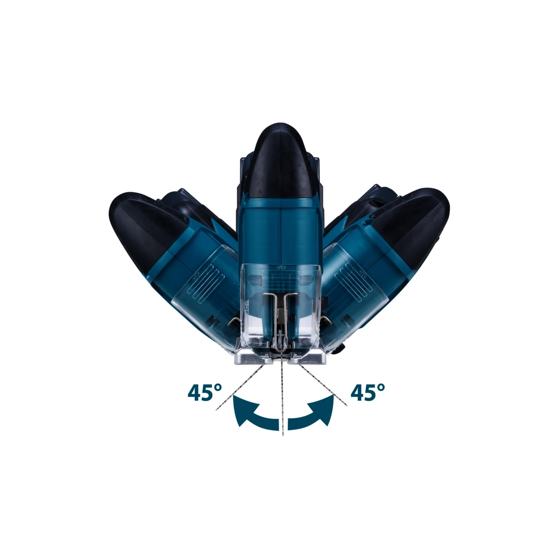 Makita DJV186SFJ Akku-Stichsäge 18 V, mit 2 Batterien, Ladegerät und Koffer MAKPAC, Schnittwinkel 45°