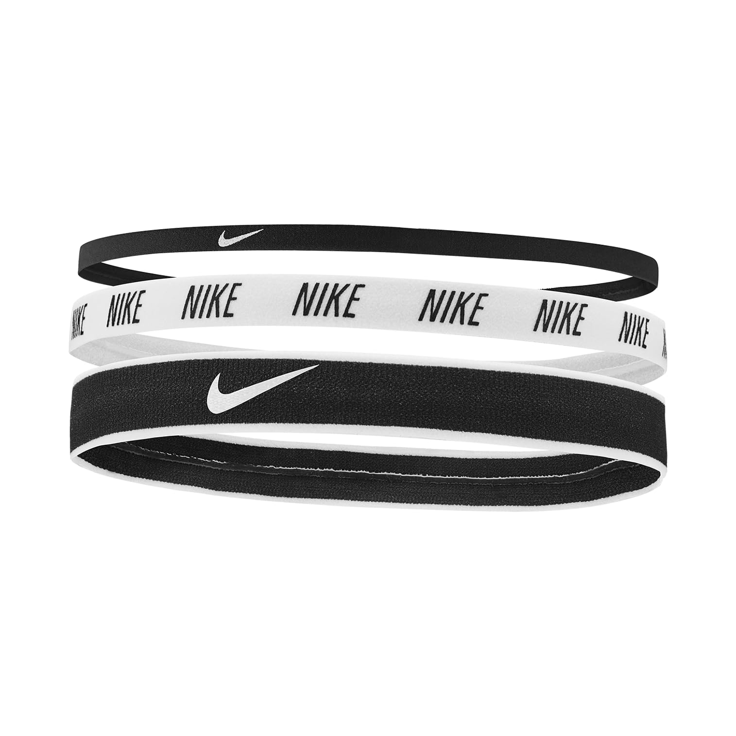 Amazon.co.jp: ナイキ(NIKE) ヘッドバンド ブラック×ホワイト 幅:約6