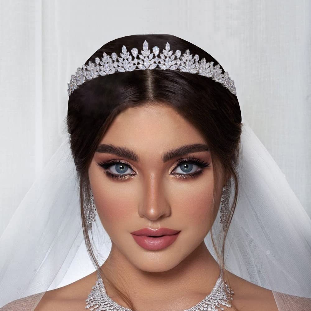 Tiaras y coronas pequeñas de circonita cúbica 5A para mujer, tocados de boda para novia, princesa, niñas, dulce 16 coronas, accesorios para el cabello de cumpleaños