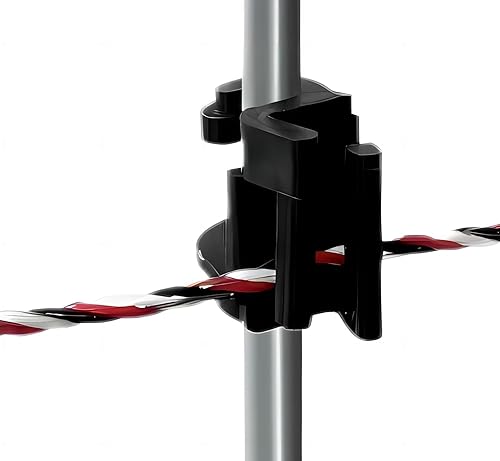 Miniatura 6 de PK20 - Postes de coleta para cercas eléctricas, diámetro de varilla de 0.32 pulgadas (0.315 in) x 41 pulgadas de altura con 80 aisladores