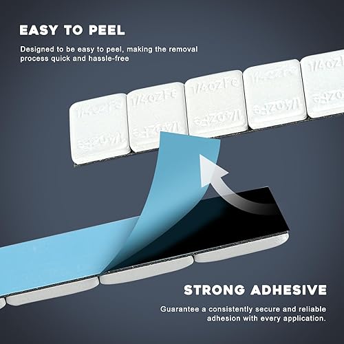 Miniatura 3 de Pesos de rueda de 14 oz en total, 960 piezas de 240 onzas. 4 cajas, 0.25 onzas de peso de rueda para motocicletas, automóviles, camiones, SUV, pesos