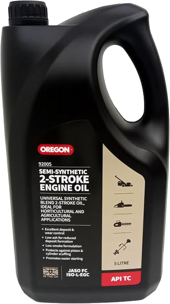 Oregon Semi Synthetic 2 Stroke Engine Oil, Suitable for All Two Stroke Engines including Lawnmowers, Chainsaws and Other Equipment, Lubricating Oil with Clean Burn Formula for Low Smoke Deposits, 1L - 4