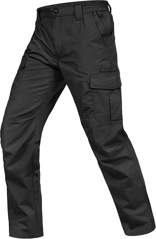 Mens Cargo Work Pants Waterproof Hiking Pants for Men Ripstop Tactical Pants Multi Work Pants with 7 Pockets