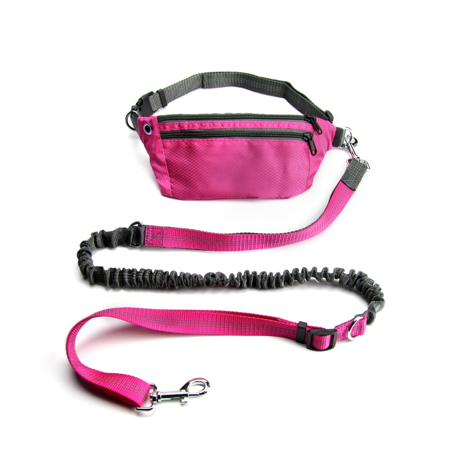 Correas Extensibles Jogging Training Senderismo Correa de Cintura de Perro Bungee retráctil para Perros Grandes Accesorios Correa de Perro(Pink Set)
