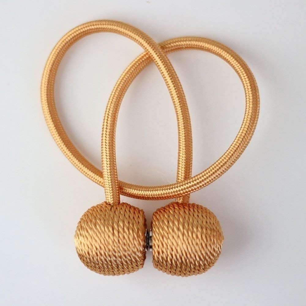 Embrasse de Rideau magnétique colorée, 1 pièce, Rouleau d'embrasses, Accessoires, Support de Rideaux, Boucle, Sangle, Corde, décoration de la Maison, Orange, 49 cm